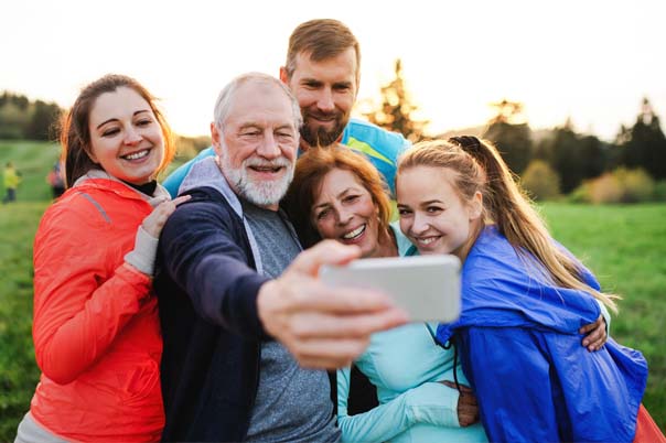 A family enjoying their time together outdoors.